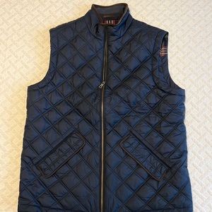 Brooks Brothers navy quilted vest. Size Large
